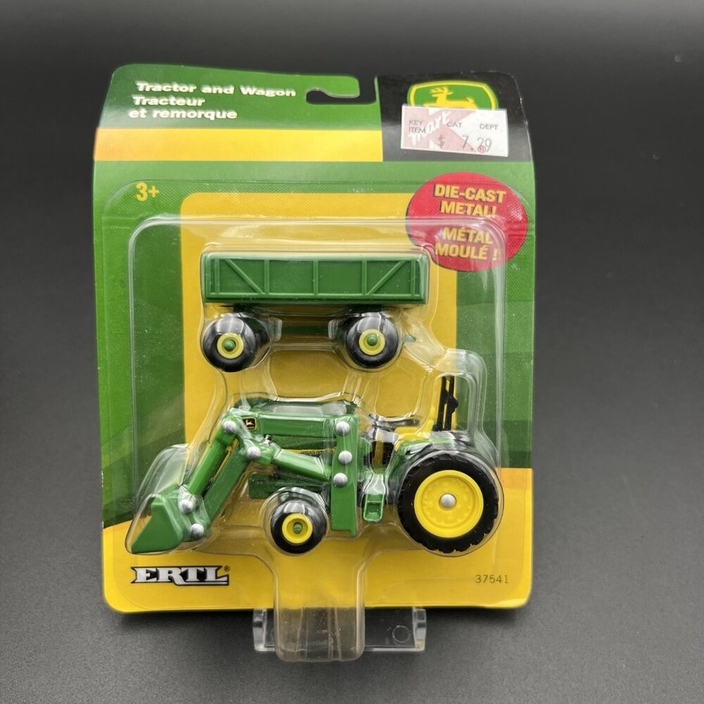 2008 ERTL John Deere Tractor Loader with Wagon New 37541